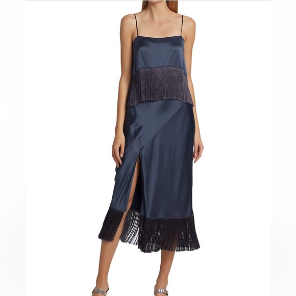 Cinq a sept Eastwood Silk Fringe Dress - Picture 7 of 7